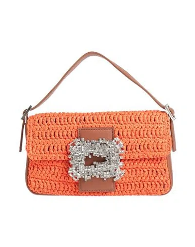 Gedebe Woman Handbag Orange Size - Natural Raffia