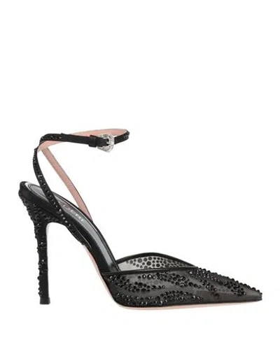 Gedebe Woman Pumps Black Size 8 Textile Fibers, Leather