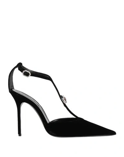 Gedebe Woman Pumps Black Size 8.5 Textile Fibers