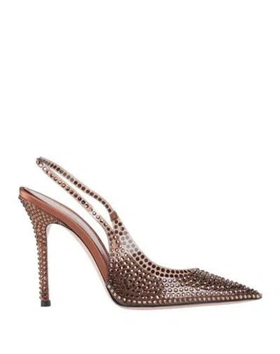 Gedebe Woman Pumps Brown Size 9 Plastic In Multi