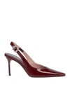 Gedebe Woman Pumps Burgundy Size 6 Leather In Red