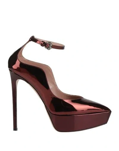 Gedebe Woman Pumps Chocolate Brown Size 8 Leather