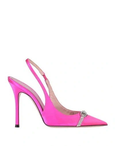 Gedebe Woman Pumps Fuchsia Size 7 Textile Fibers In Pink