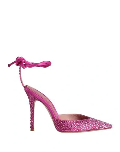 Gedebe Woman Pumps Fuchsia Size 10 Textile Fibers In Pink