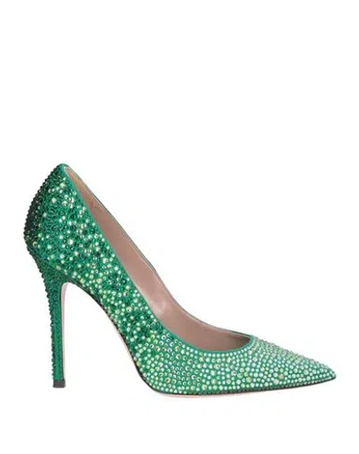 Gedebe Woman Pumps Green Size 8.5 Textile Fibers