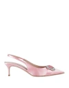 Gedebe Woman Pumps Pink Size 8 Textile Fibers In Pink