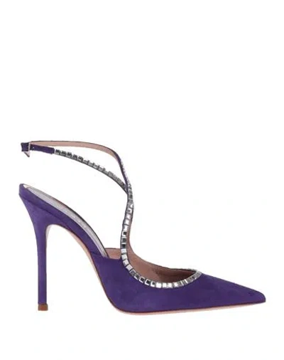 Gedebe Woman Pumps Purple Size 10 Soft Leather