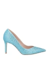 Gedebe Woman Pumps Sky Blue Size 8 Textile Fibers In Blue