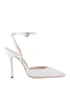 Gedebe Woman Pumps White Size 8 Textile Fibers, Leather In White