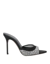 Gedebe Woman Sandals Black Size 5.5 Textile Fibers In Black