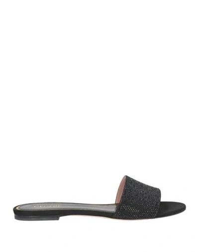 Gedebe Woman Sandals Black Size 9 Textile Fibers In Multi