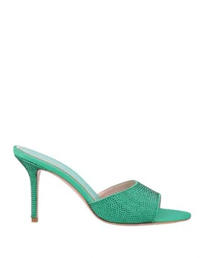 Gedebe Woman Sandals Emerald Green Size 6 Textile Fibers