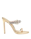 Gedebe Bianca Leather Sandal 120 In Gold In Gold