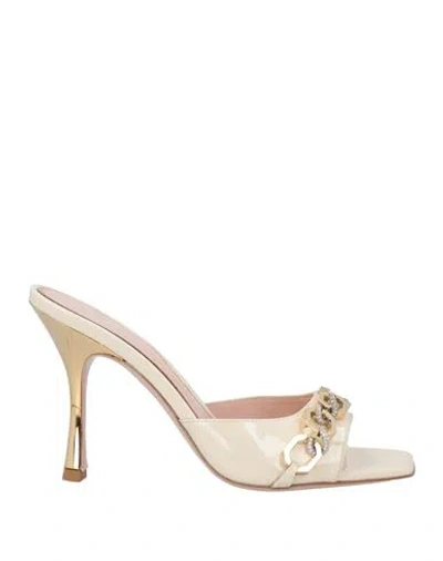 Gedebe Woman Sandals Ivory Size 7 Leather In Multi