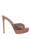 Gedebe Woman Sandals Light Brown Size 8 Pvc - Polyvinyl Chloride