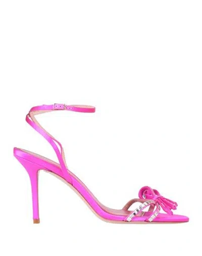 Gedebe Woman Sandals Magenta Size 8.5 Textile Fibers In Pink