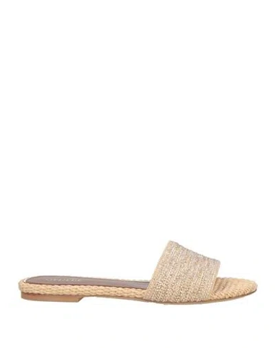 Gedebe Woman Sandals Sand Size 6 Natural Raffia In Beige