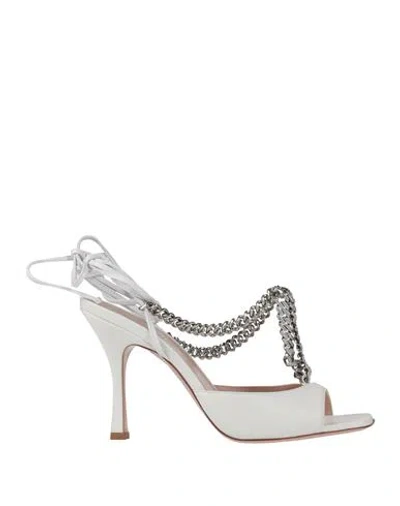 Gedebe Woman Sandals White Size 8 Leather