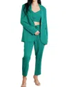 Geegee 3-piece Bra, Blazer And Pant Set In Kelly Green In Green