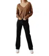 Geegee Back To Life V-neck Sweater In Mocha In Brown
