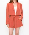 Geegee Bertrand Blazer Set In Adobe Rose In Pink