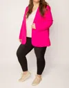 Geegee Button Front Blazer In Fuchsia In Pink