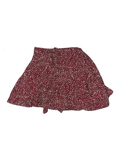 Pre-owned Geegee Casual Skirt In Burgundy