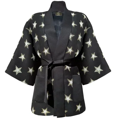 Geegee Collection Black / Gold Etoile Kimono