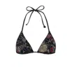 Geegee Collection Women's Black Circus Bikini Top In Black