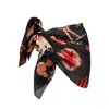 Geegee Collection Women's Black Circus Silk Beach Skirt In Black