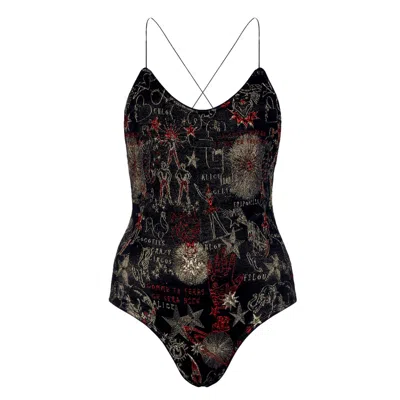 Geegee Collection Women's Black Circus Swimsuit