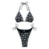 Geegee Collection Women's Black / Gold / Silver Superstitious Creatures Bikini In Black/gold/silver