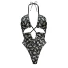 Geegee Collection Women's Black / Silver / Gold Superstitious Creatures Swimsuit In Black/silver/gold