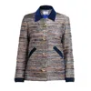 Geegee Collection Women's Blue / Gold Daphne Coat In Blue