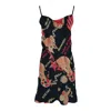 Geegee Collection Women's Circus Silk Slip Dress Black In Black
