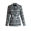 Geegee Collection Women's Grey / White Penelope Coat In Grey/white
