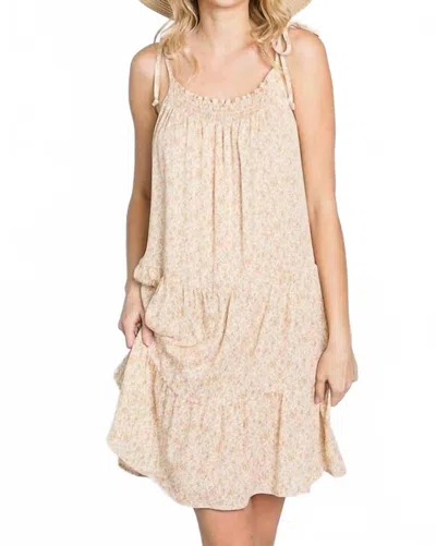 Geegee Go With The Flow Floral Dress In Yellow In Neutral