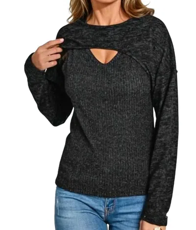 Geegee Mona Bolero Set With Contrast Tank In Charcoal In Black