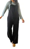 Geegee More Than Friends Corduroy Jumpsuit In Black In Black