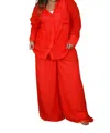 Geegee Not So Subtle Button Down Top In Red In Red
