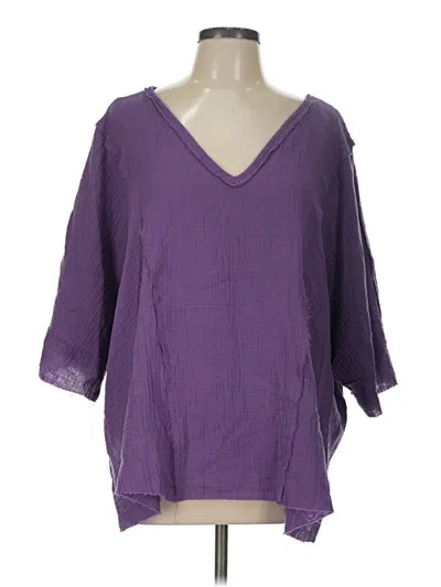 Pre-owned Geegee Poncho In Purple