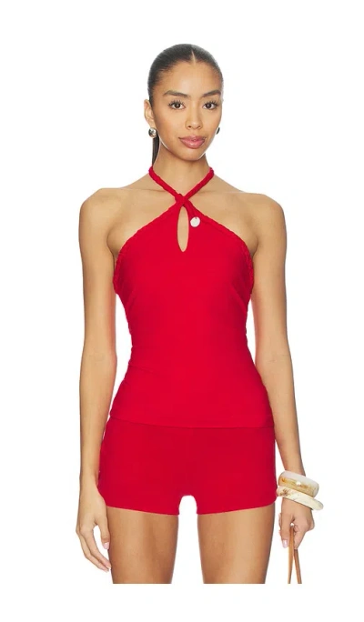 Geel Carly Top In Red