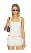 Geel Isabelle Halter Top In White