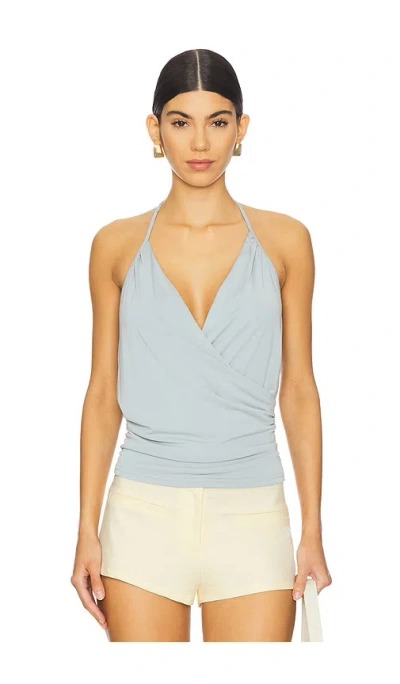Geel Julian Halter Top In Baby Blue