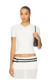 Geel Oxford Tee In White