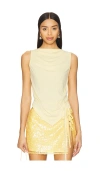 Geel Portia Top In 黄油黄