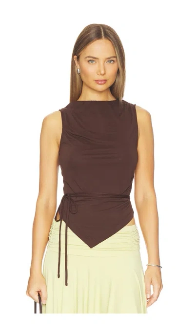 Geel Portia Top In Brown