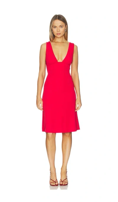 Geel Sabrina Dress In Red