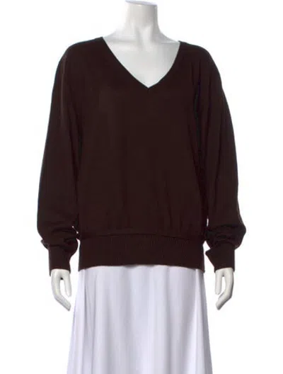 Pre-owned Geel V-neck Sweater W/ Tags In Brown