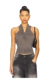 Geel Webster Top In Gray